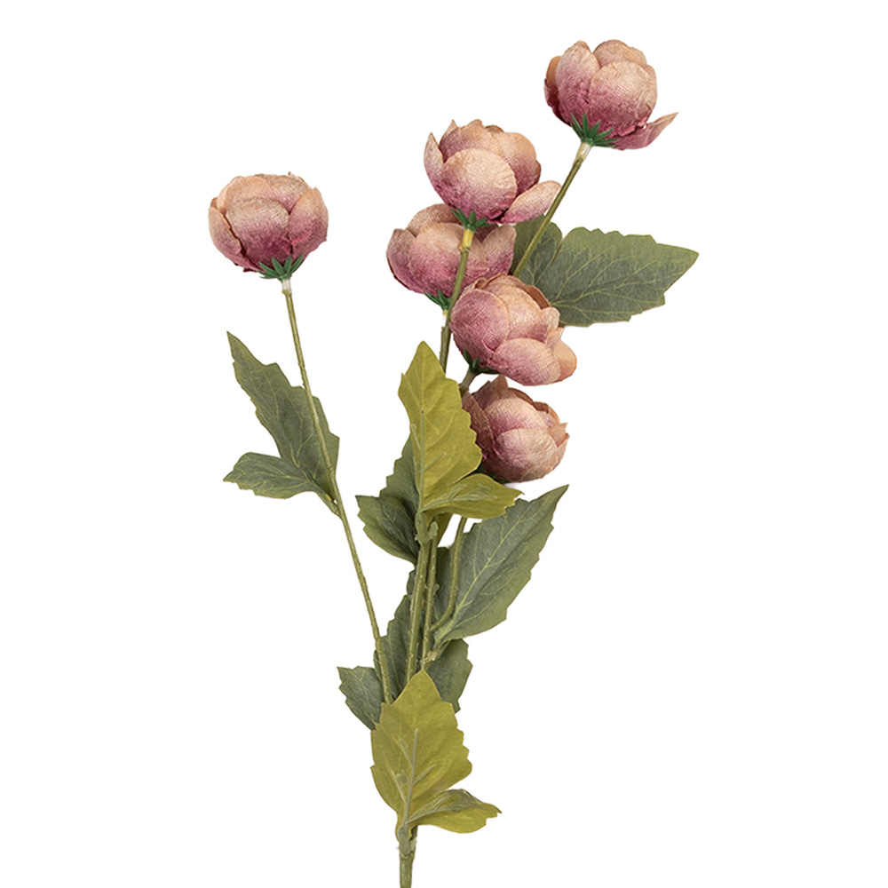 Clayre & Eef | Decoratie tak met bloemen Roze Groen 10x10x63 cm | 6PL0409P