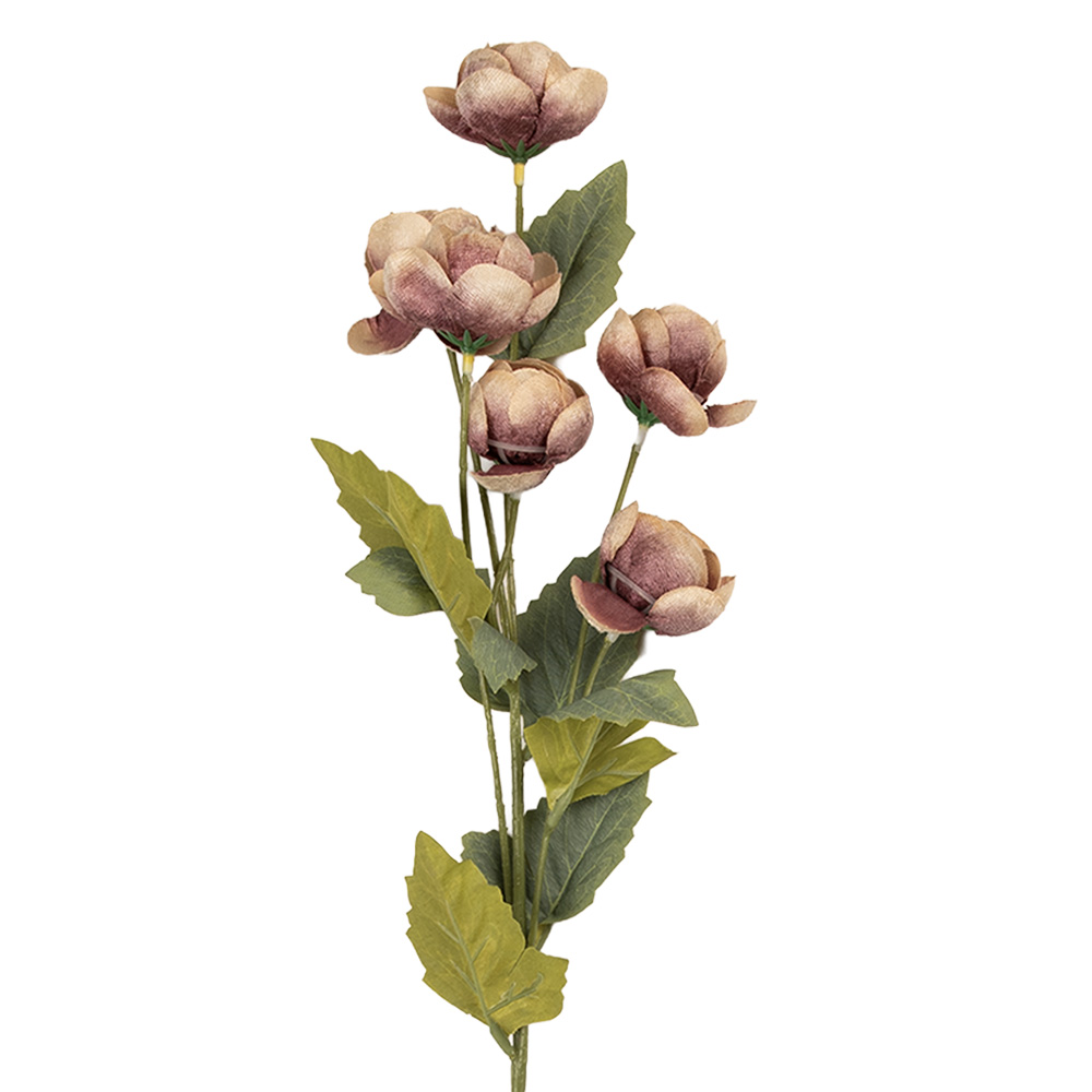 Clayre & Eef | Decoratie tak met bloemen Paars Groen 10x10x63 cm | 6PL0409PA