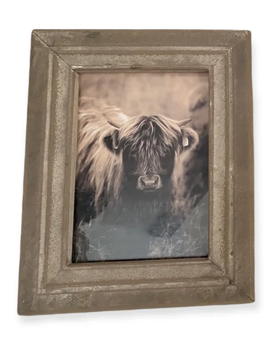 Fotolijst  taupe / creme Schotse Hooglander maat L | 121202 | Home Sweet Home | Stoer & Sober Landelijke Woonstijl