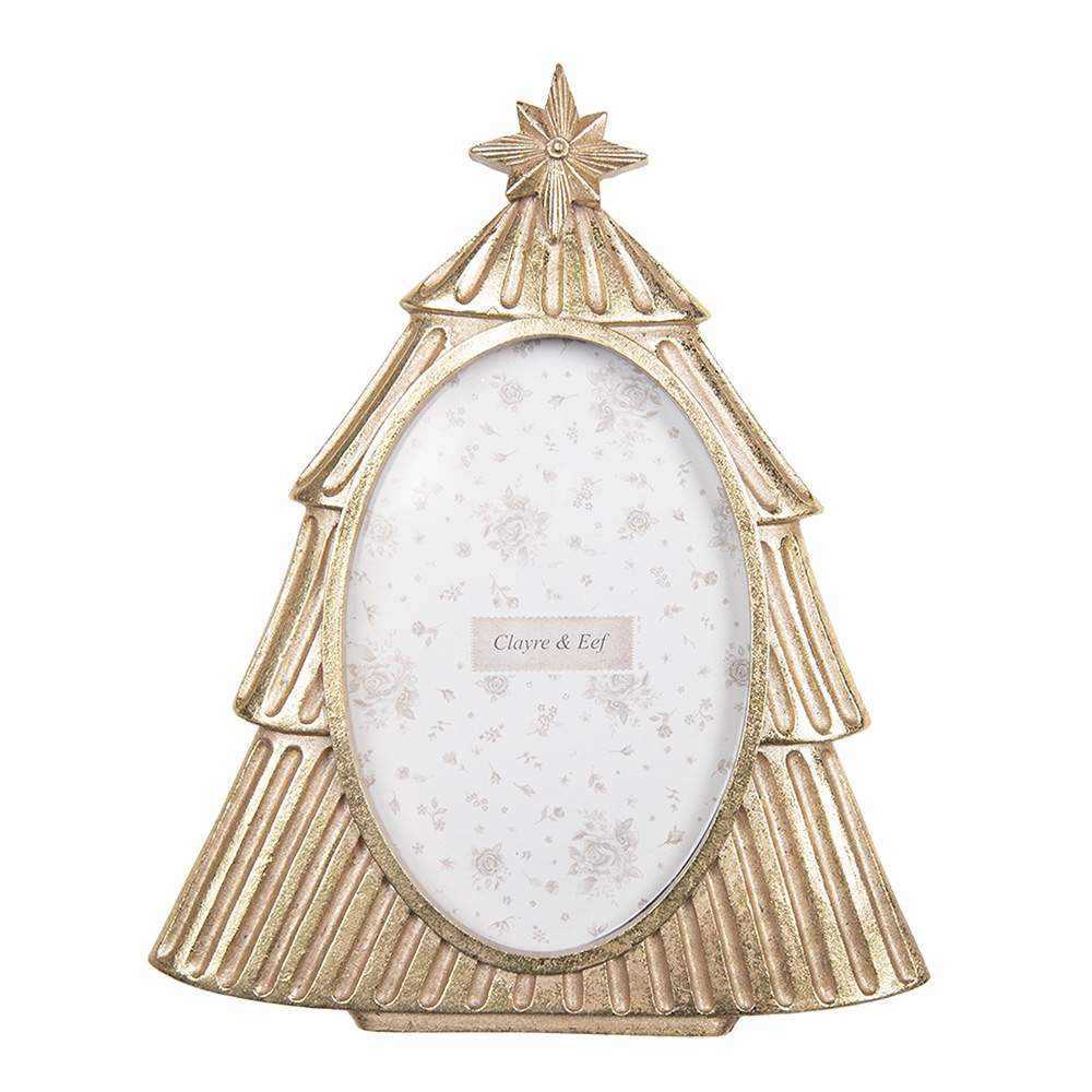 Clayre & Eef | Fotolijst Goudkleurig 19x2x23 cm / 10x15 cm | 2F1277