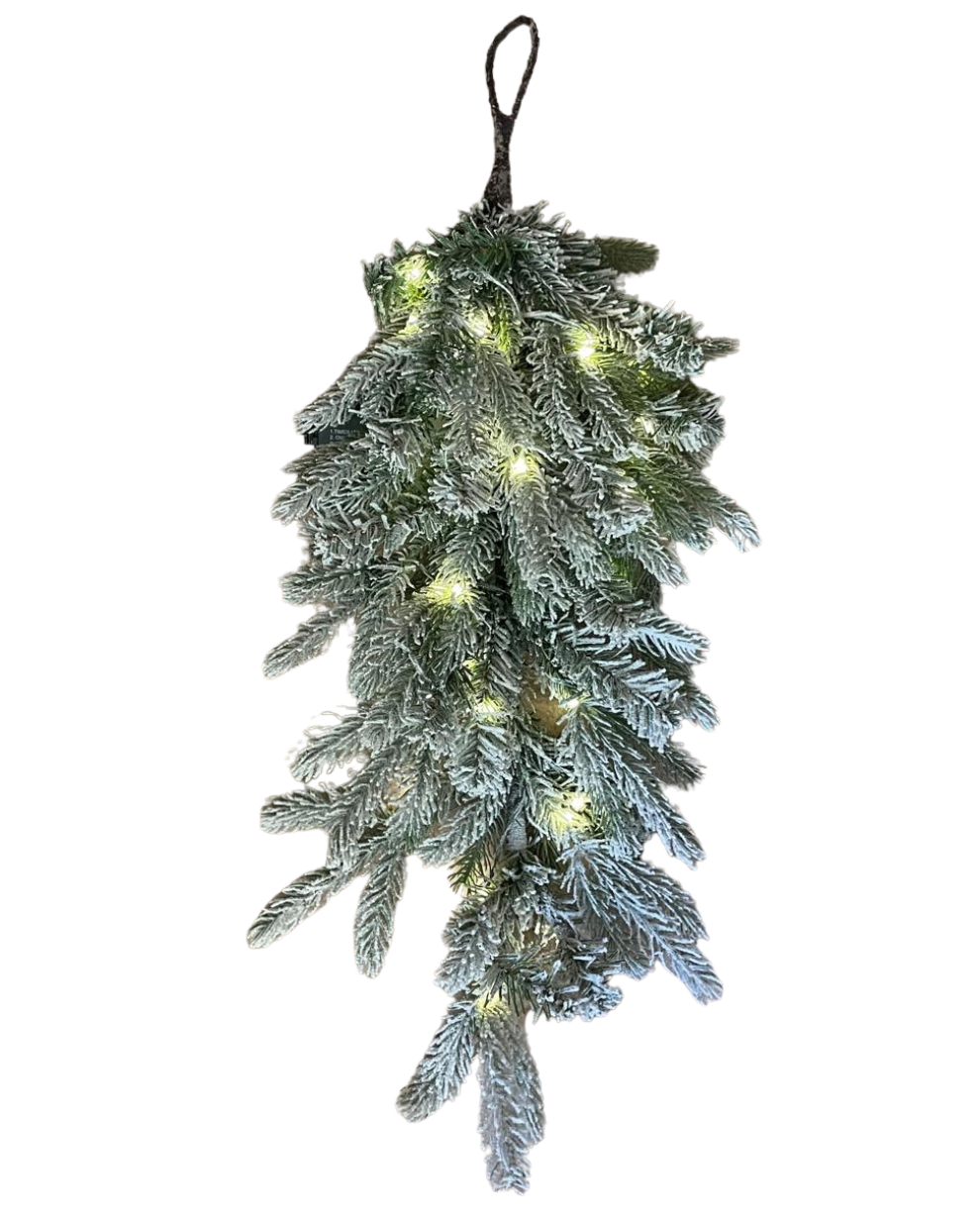 Decoratie kunsttak kerst toef nobilis sneeuw groen wit led 60cm | 408347 | Home Sweet Home