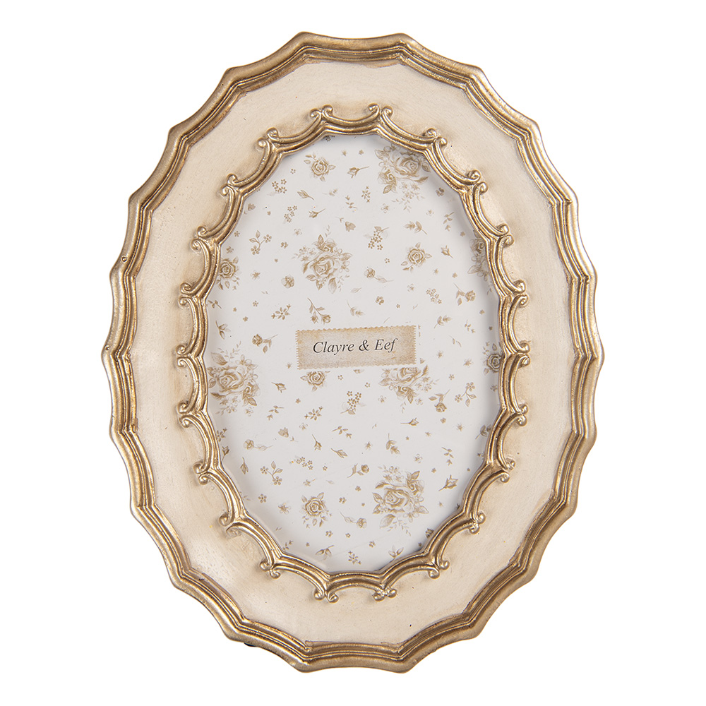 Clayre & Eef | Fotolijst Beige 16x2x21 cm / 10x15 cm | 2F1382