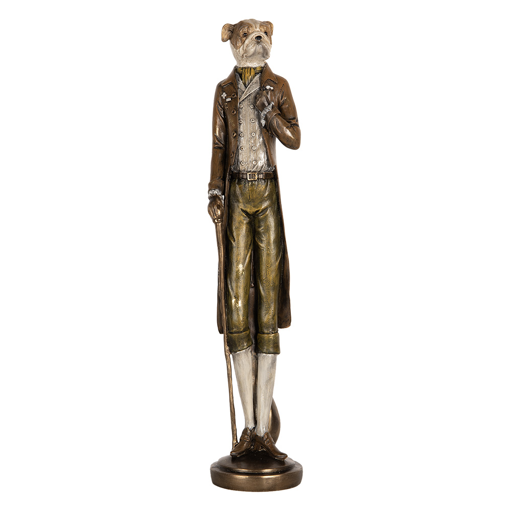Clayre & Eef | Decoratie Hond Bruin 10x10x50 cm | 6PR5635