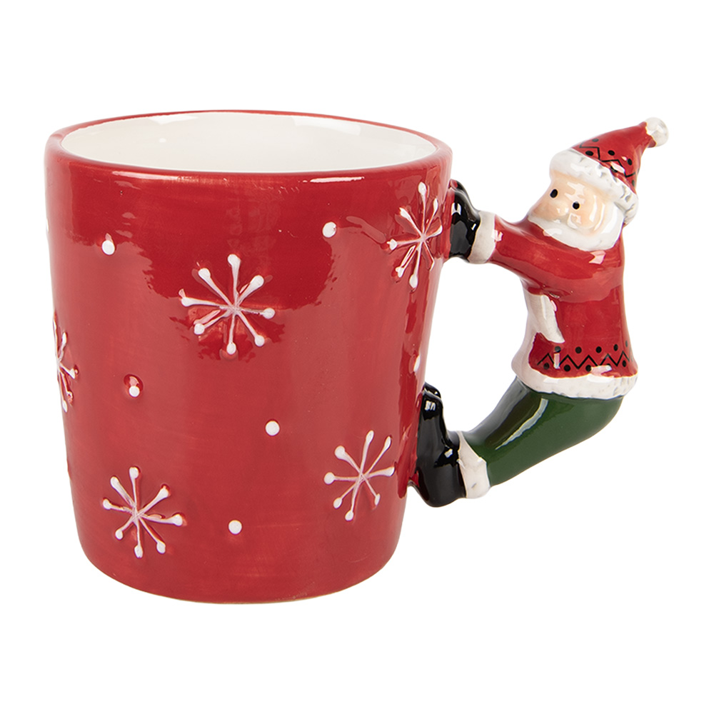 Clayre & Eef | Mok Rood 15x10x11 cm / 400 ml | 6CEMU0200R