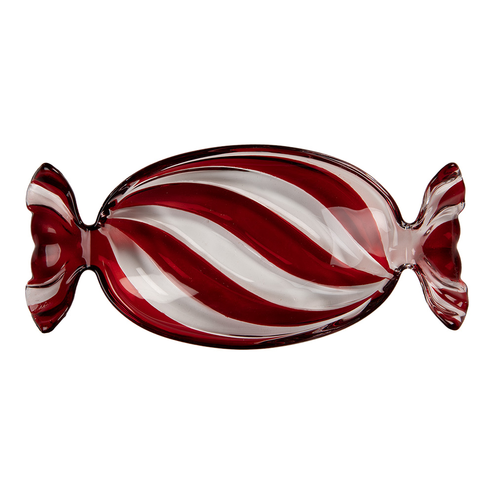 Clayre & Eef | Schaaltje van Glas Rood 23x11x4 cm | 6GL5200