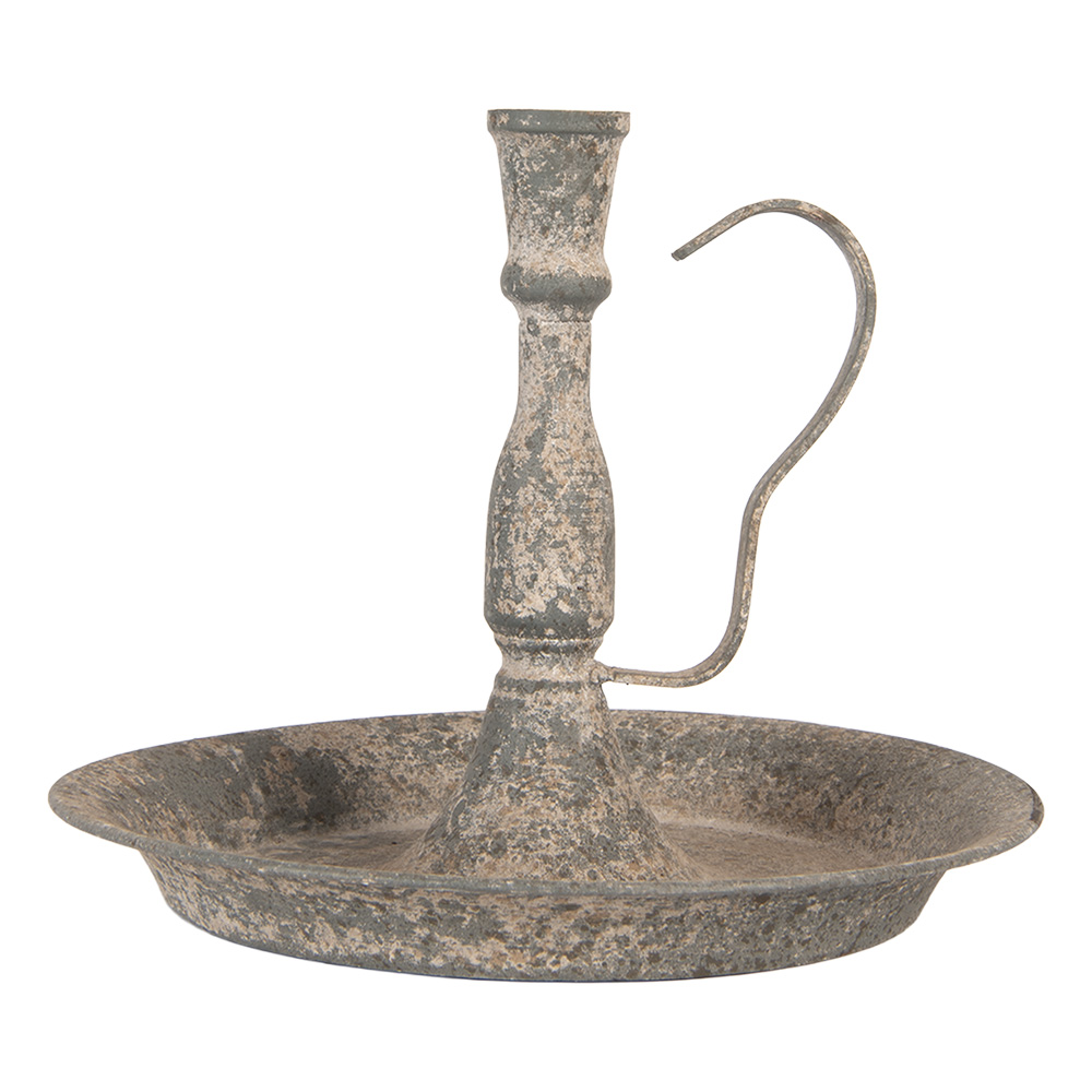 Clayre & Eef | Kandelaar Grijs Beige ø 23x19 cm | 6Y5820