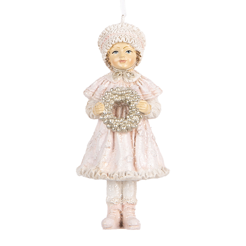 Clayre & Eef | Decoratie hanger Kind Roze 5x4x11 cm | 6PR5658