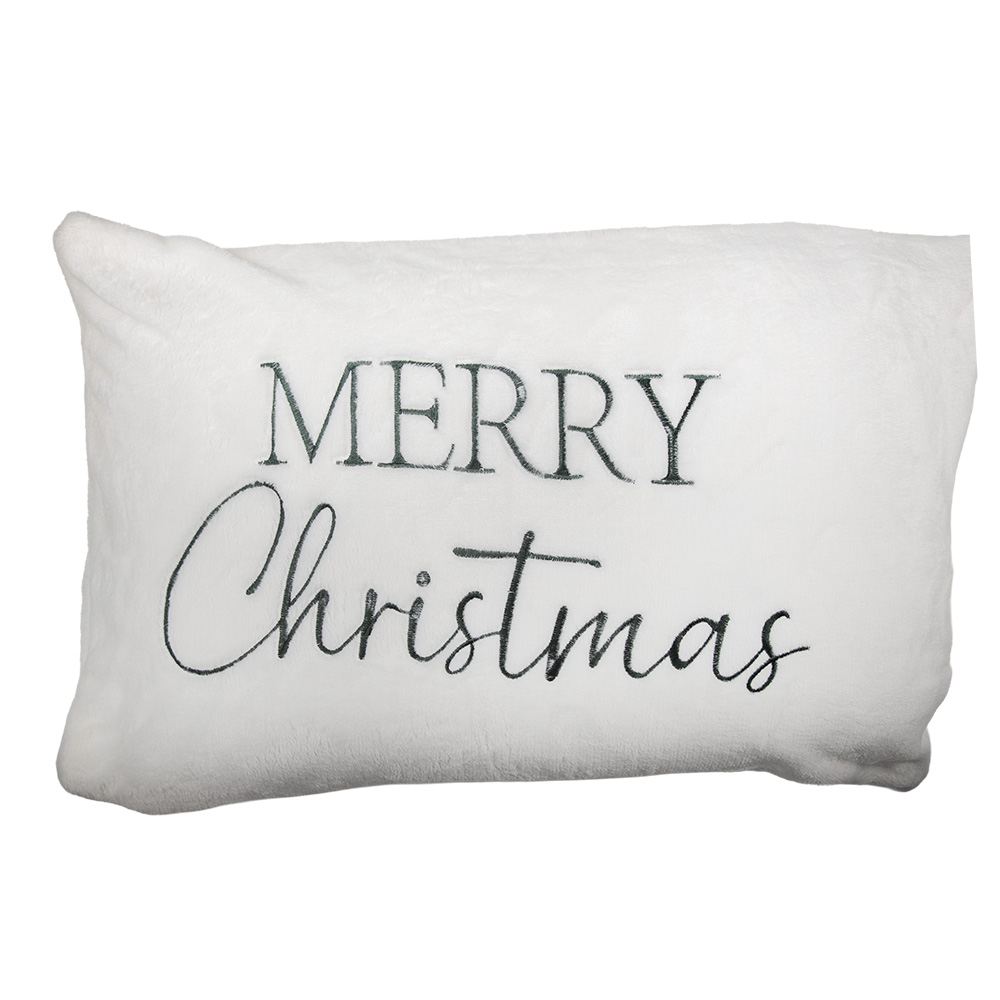 Clayre & Eef | Kussenhoes Wit Groen 35x50 cm | KT036.055