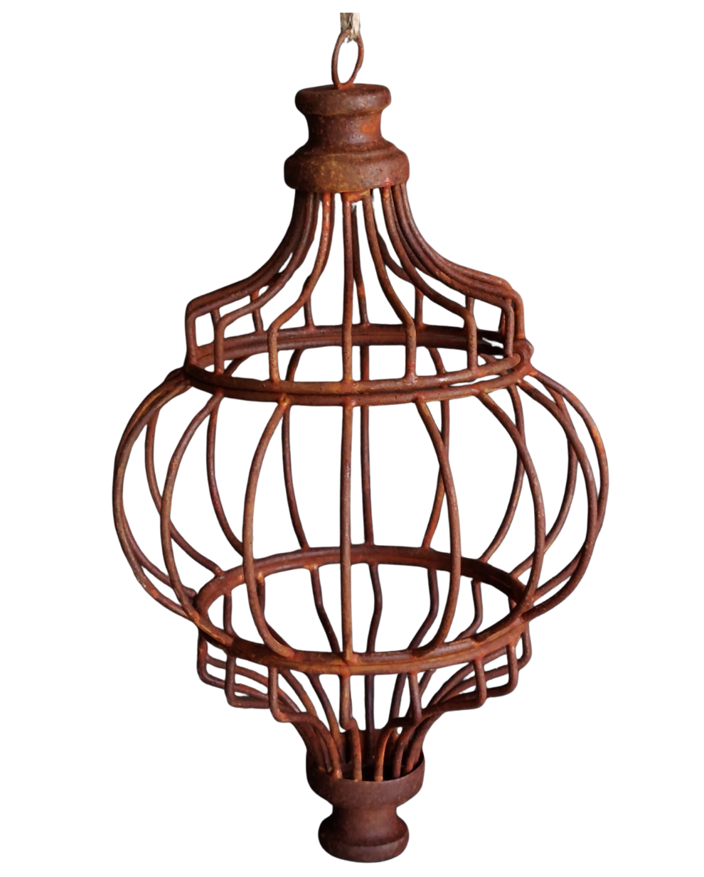 Ornament decoratief roest bruin hang draadbal 24 cm | 121844  | Home Sweet Home | Stoer & Sober Woonstijl