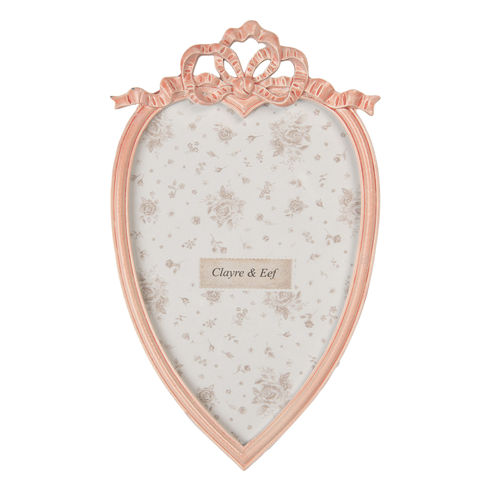 Clayre & Eef | Fotolijst Roze Wit 11x2x19 cm / 10x15 cm | 2F1299