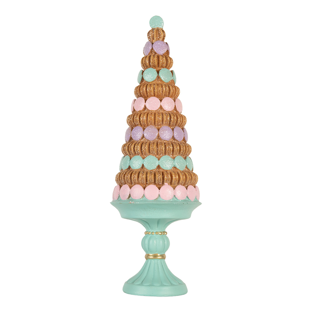 Clayre & Eef | Kerstdecoratie Kerstboom Groen Bruin ø 13x40 cm | 6PR5861