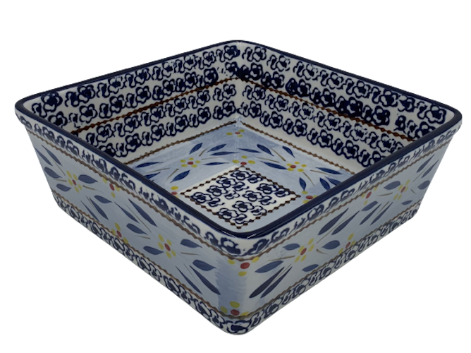 Ovenschaal keramisch vierkant Old World BLue 20 x 20 cm 1,5 liter | OWB-VK20 | Lavandoux