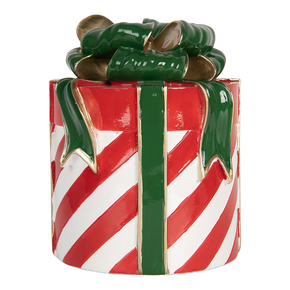 Clayre & Eef | Decoratie Cadeautje Rood Groen ø 16x21 cm | 6PR5765