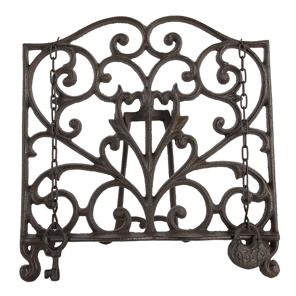 Clayre & Eef | Kookboekenstandaard Bruin 27x5x27 cm | 6Y5751