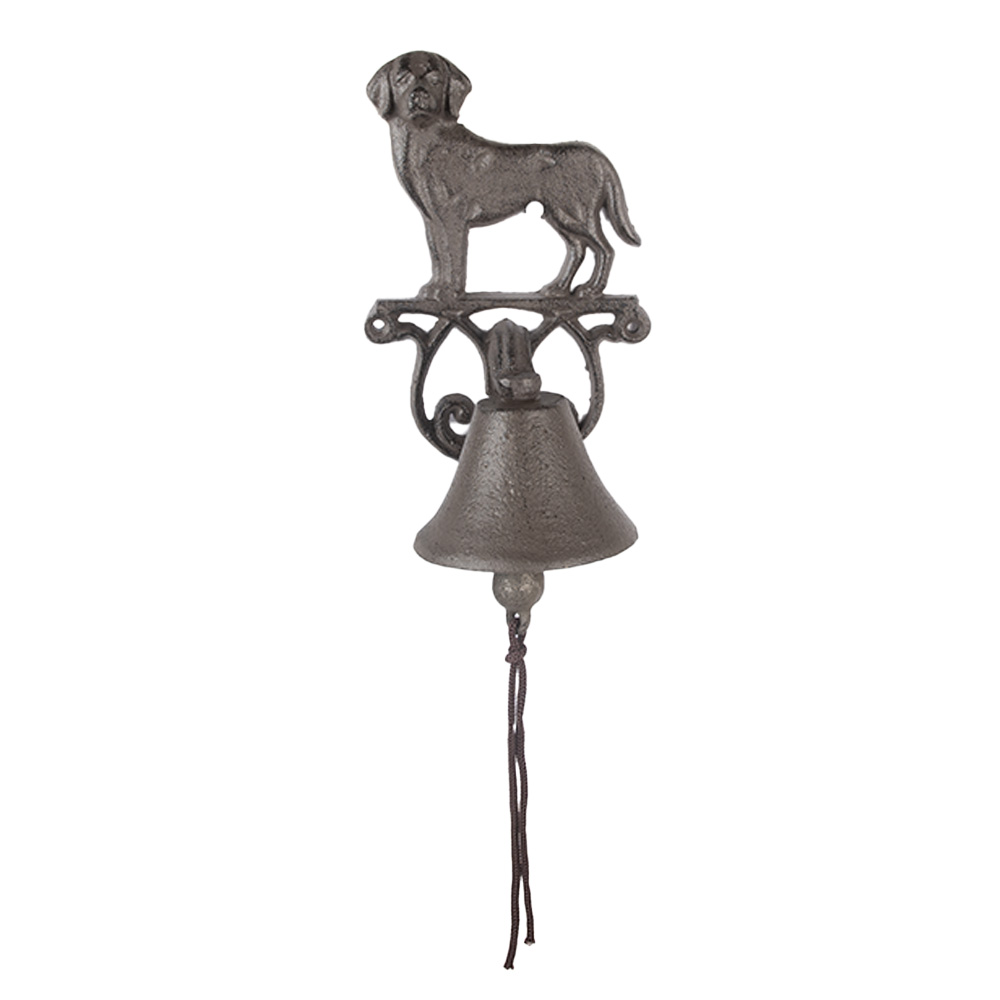Clayre & Eef | Ouderwetse Deurbel Gietijzer Bruin 14x14x24 cm | 6Y5796