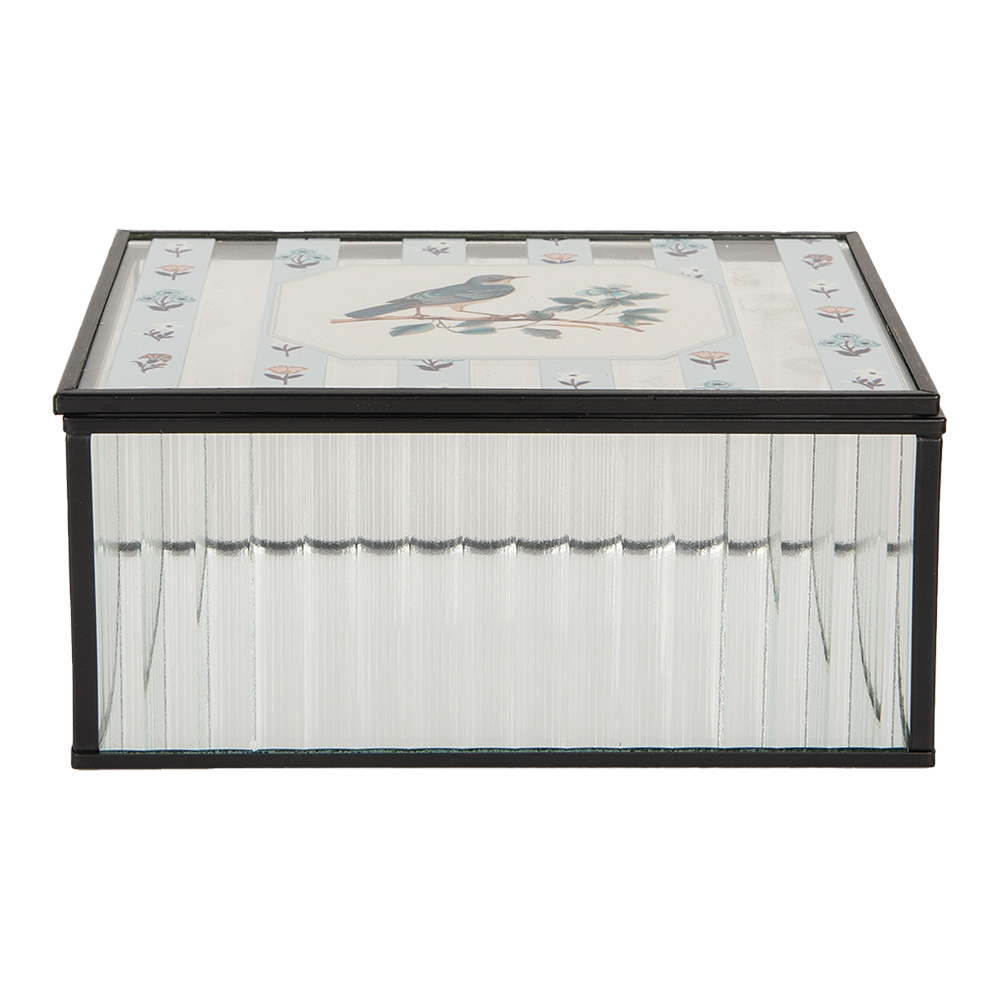 Clayre & Eef | Decoratief Opbergdoosje Transparant 18x14x8 cm | 6Y5949