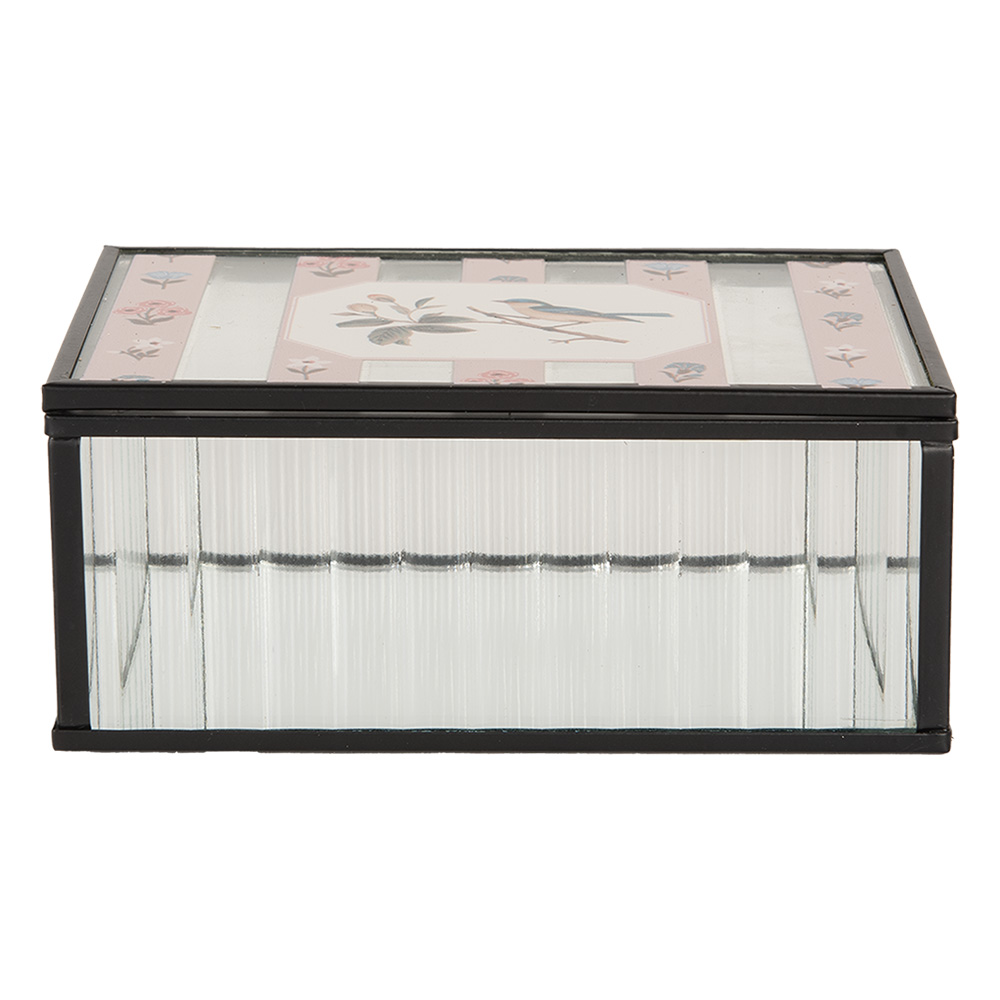 Clayre & Eef | Decoratief Opbergdoosje Transparant 15x10x6 cm | 6Y5950