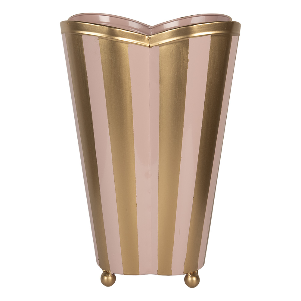 Clayre & Eef | Decoratie Vaas Roze Goudkleurig 22x22x35 cm | 6Y5951