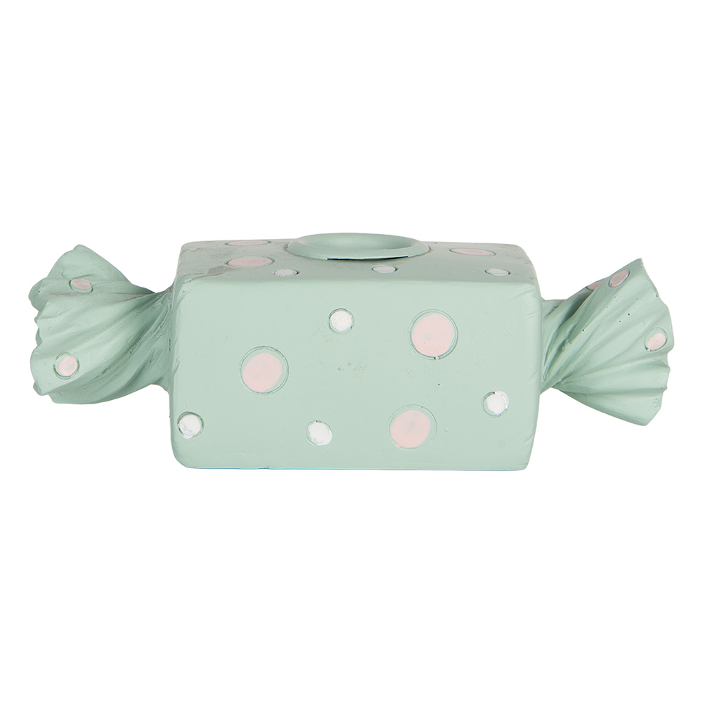 Clayre & Eef | Kandelaar Blauw Wit 14x6x4 cm | 6PR5778BL
