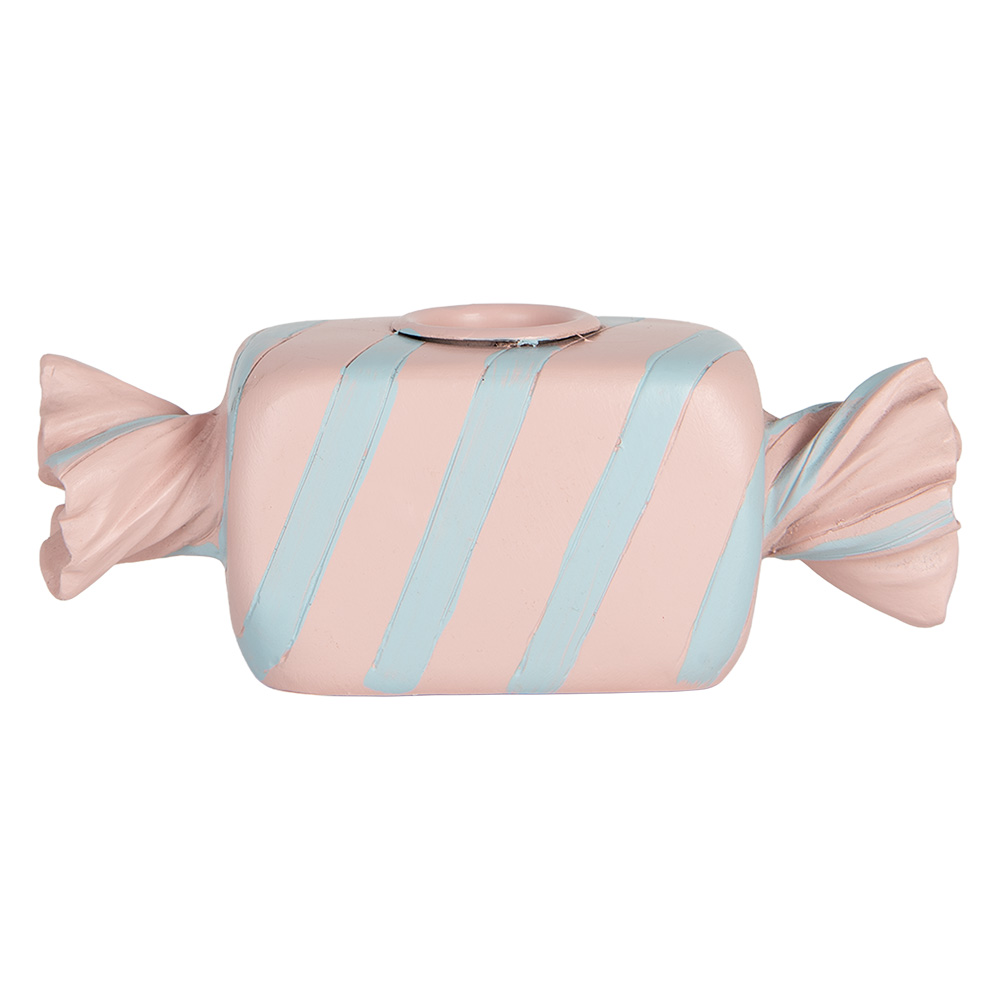 Clayre & Eef | Kandelaar Roze Blauw 14x5x5 cm | 6PR5778P