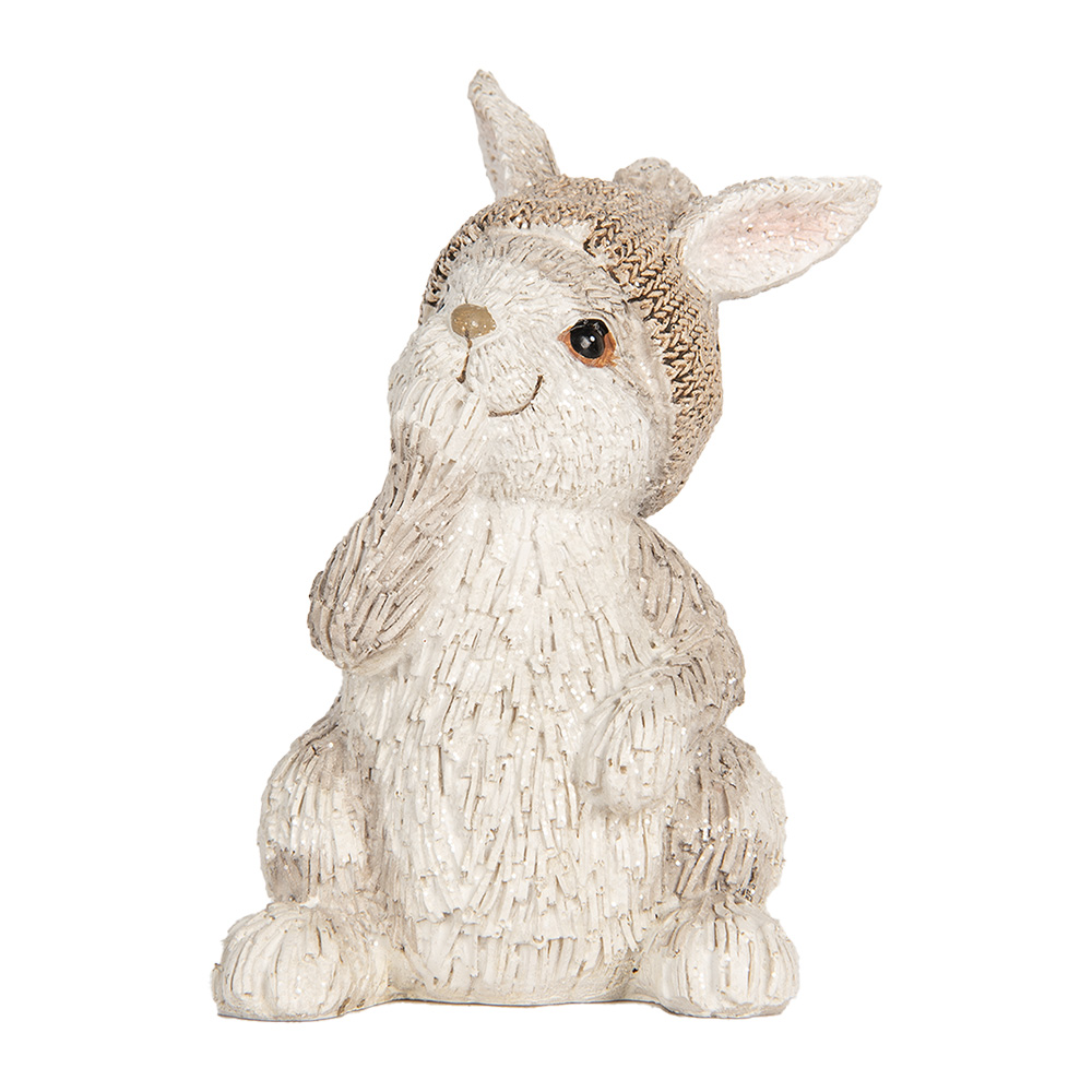 Clayre & Eef | Decoratie Konijn Beige 9x9x14 cm | 6PR5891