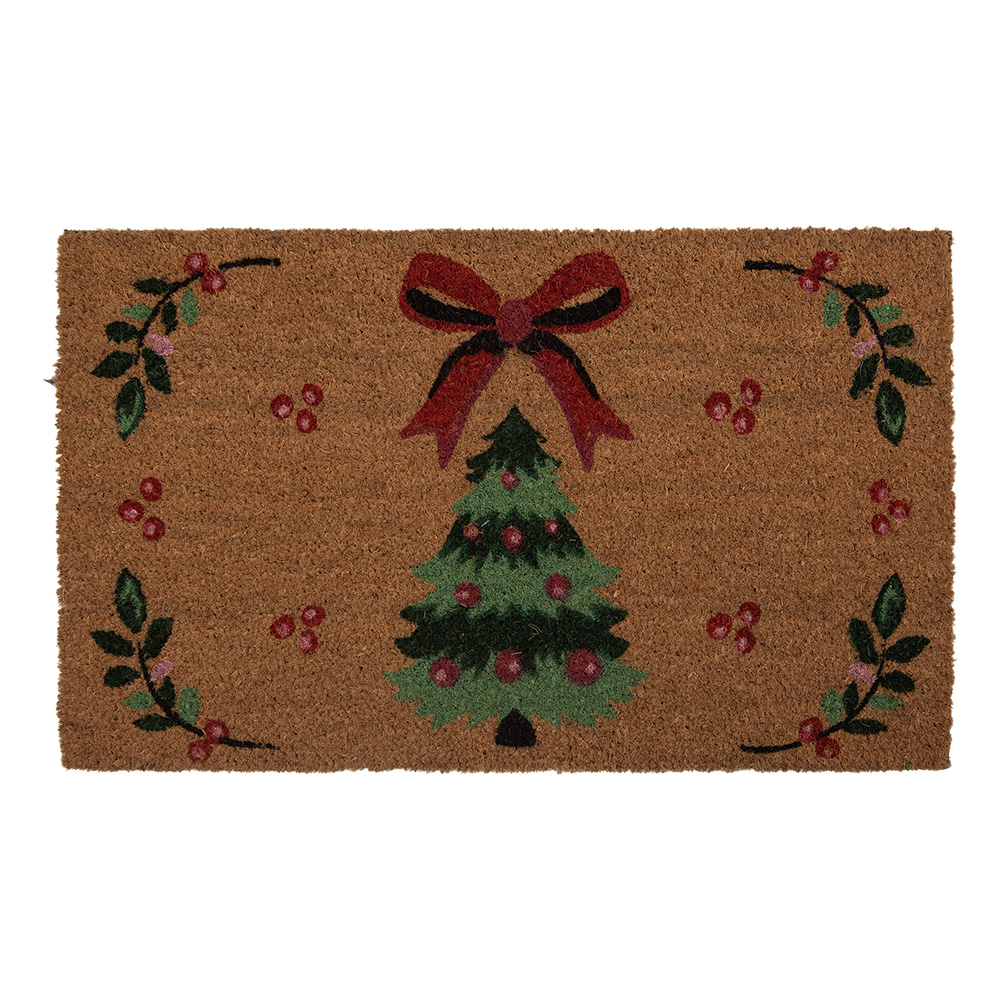 Clayre & Eef | Deurmat Binnen Bruin Groen 75x45x1 cm | TCHMC