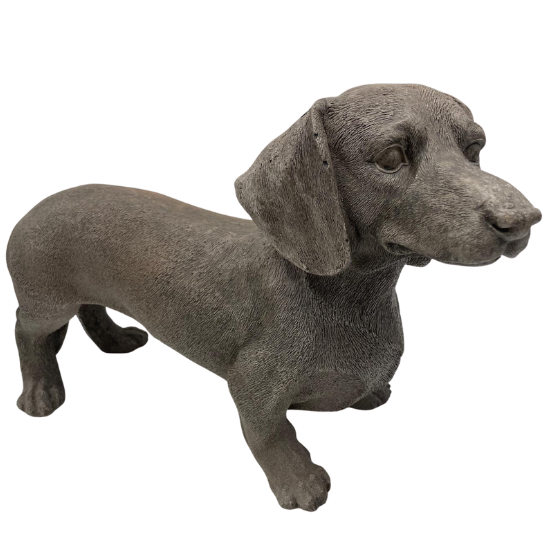 Decoratiebeeld Teckel Hond zittend bruin polystone 50 x 18 cm | 819315 | Home Sweet Home | Stoer & Sober Woonstijl