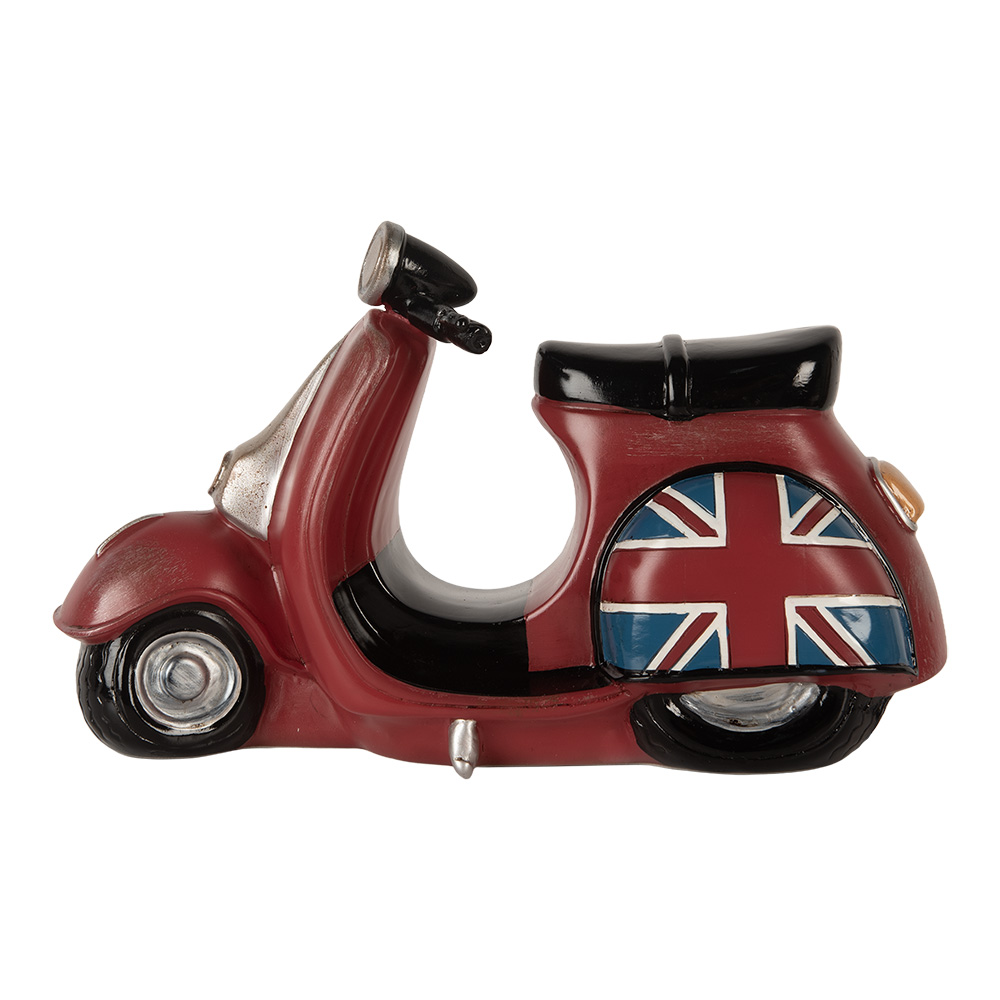 Clayre & Eef | Nachtlampje Scooter LED Rood Blauw 27x10x16 cm | 6LMP808