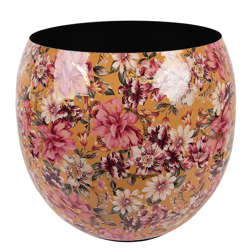Clayre & Eef | Decoratie Vaas Geel Roze ø 28x25 cm | 66387