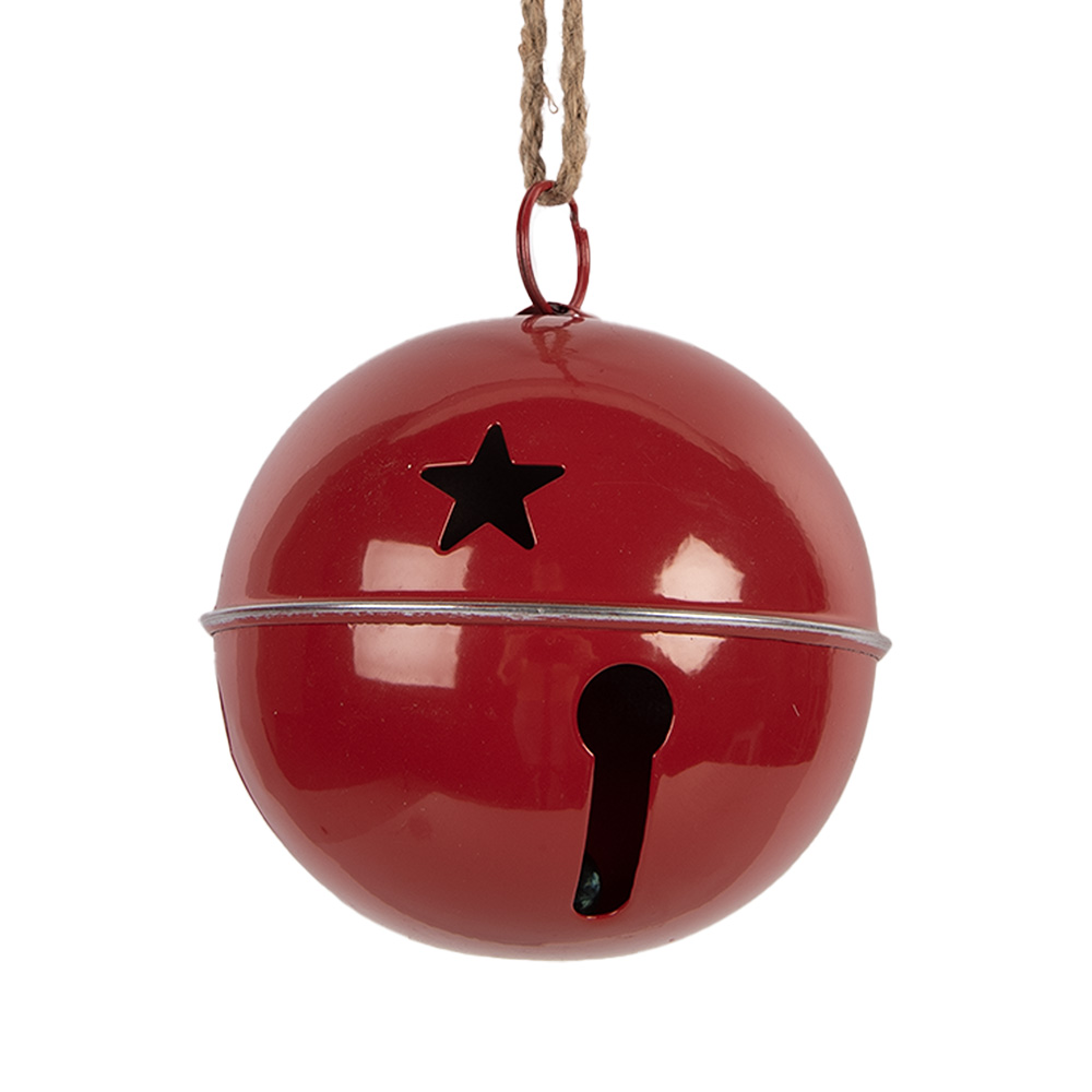 Clayre & Eef | Bel Decoratief Rood ø 20x23 cm | 6Y5913