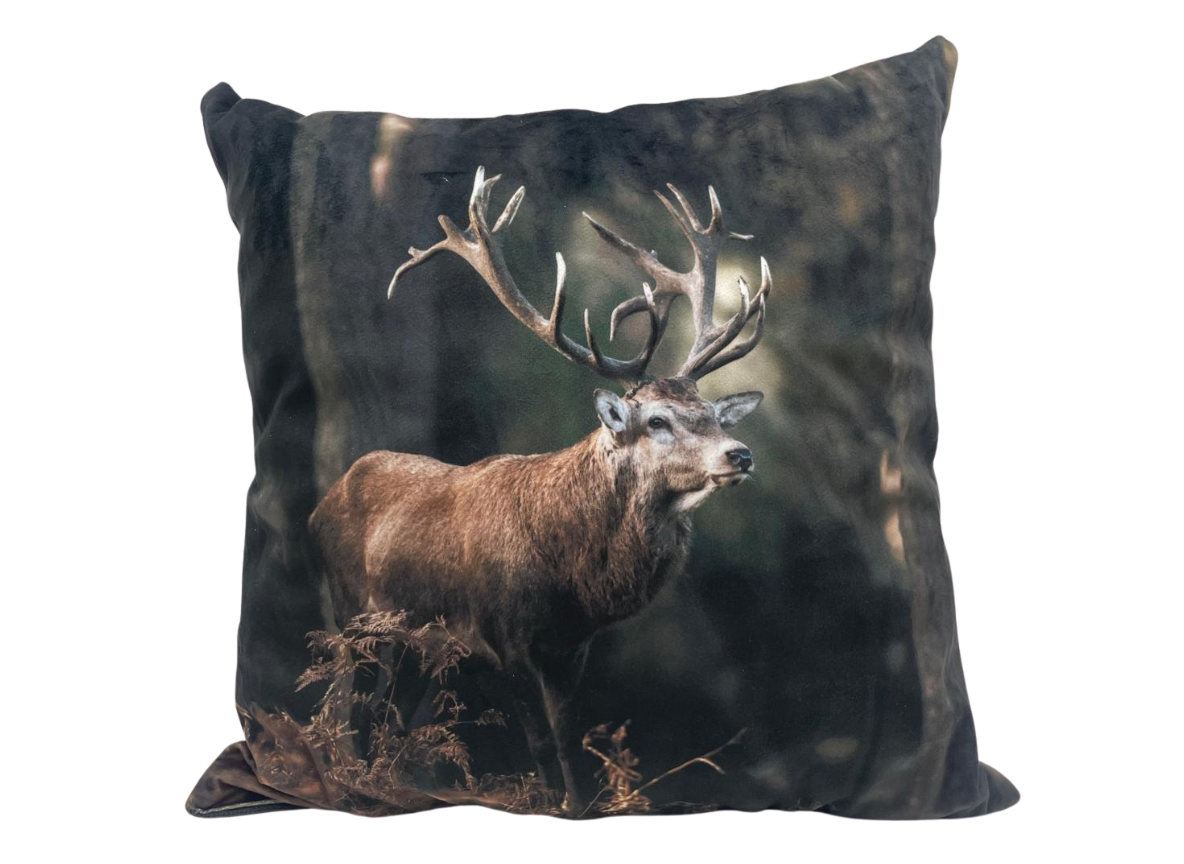 Exclusief Rendier/Edelhert Kussen – Sober Woontextiel voor de Liefhebber van Wildlife - Stoer & Sober 