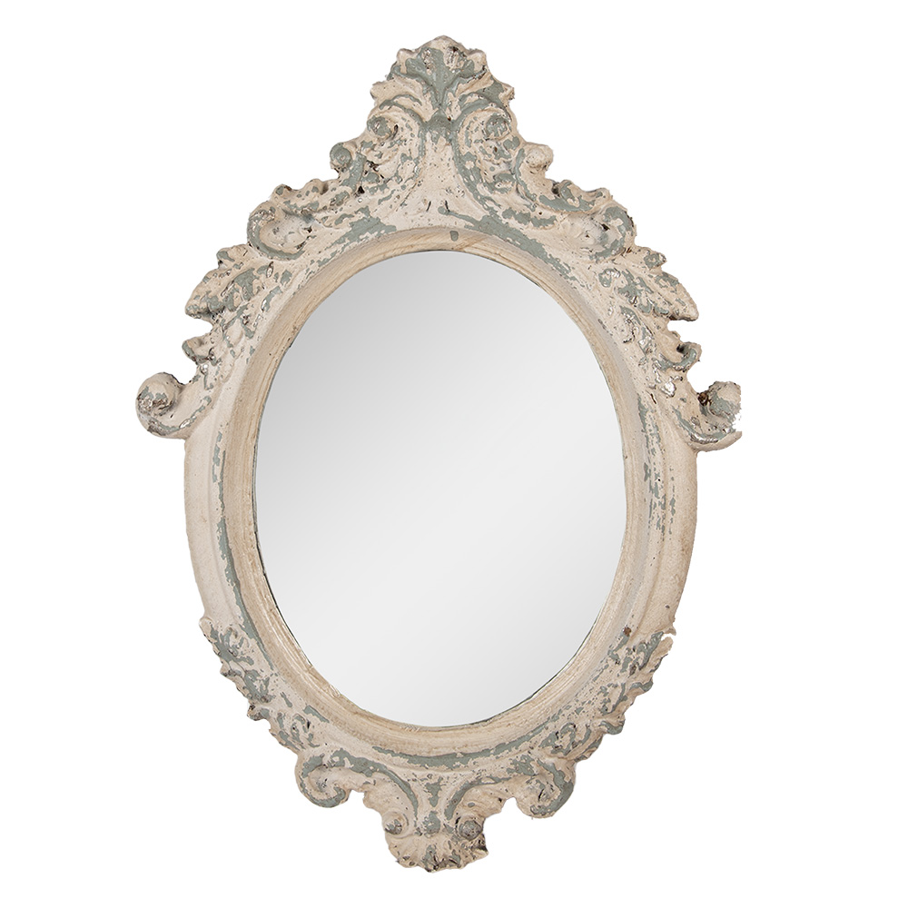 Clayre & Eef | Wandspiegel Beige Grijs 46x3x64 cm | 52S332