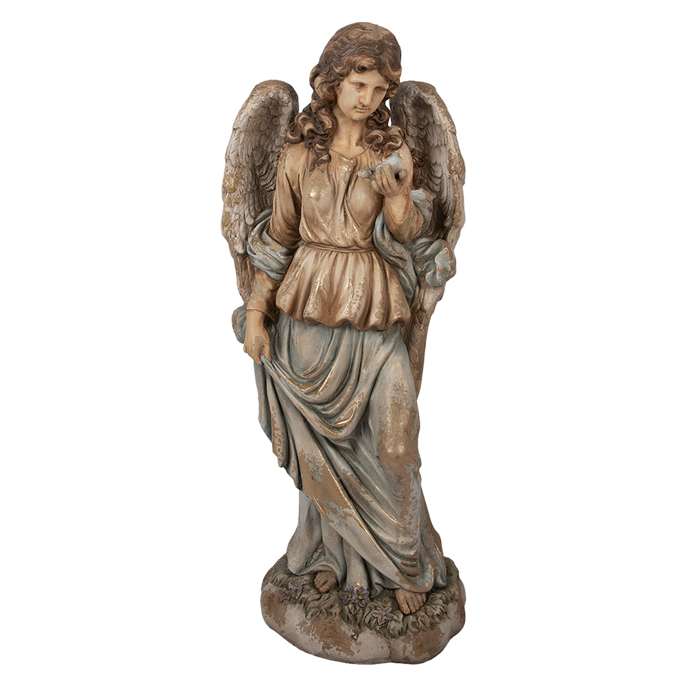 Clayre & Eef | Decoratie Engel Beige Grijs 40x30x100 cm | 5MG0079