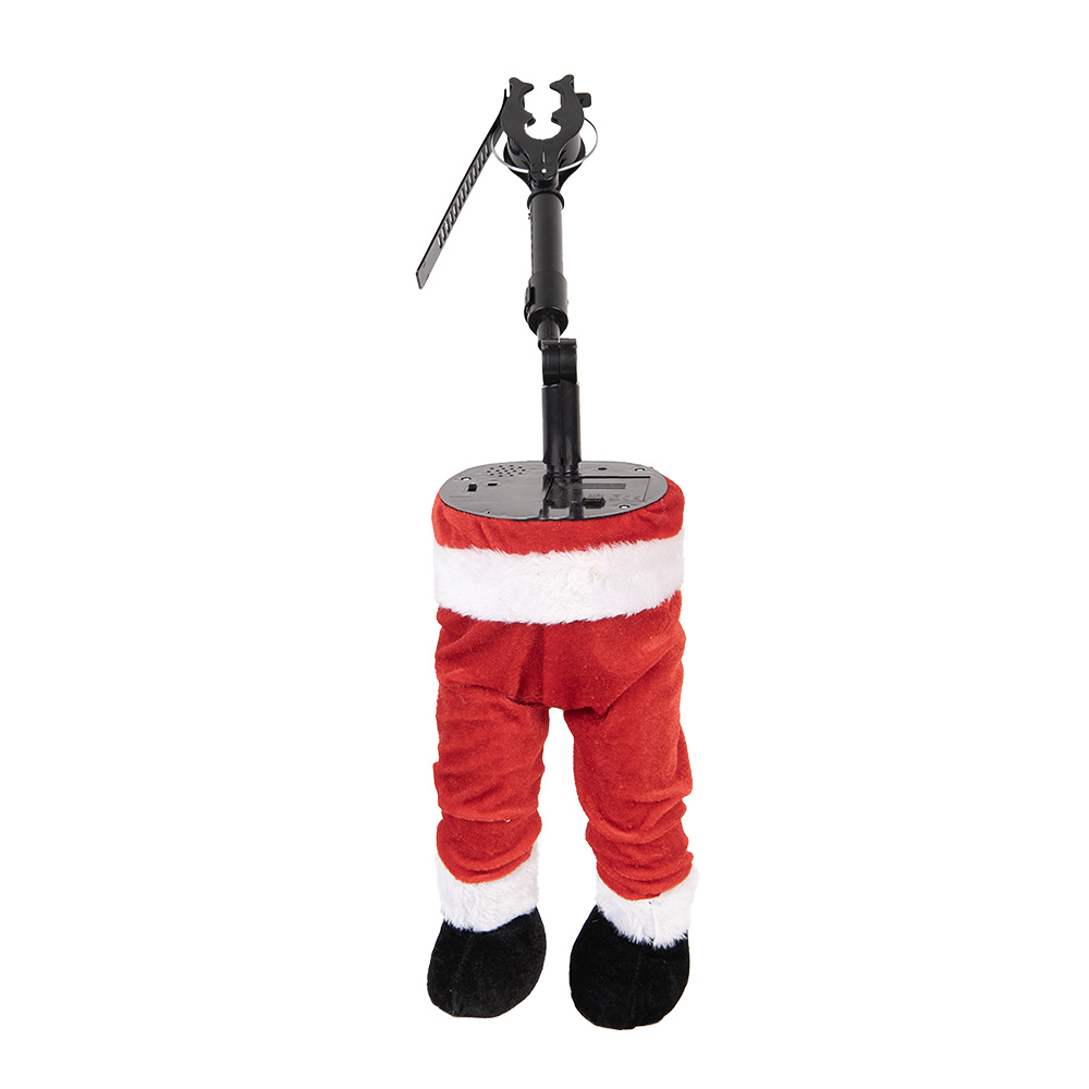 Clayre & Eef | Decoratie Kerst Kerstmanbenen Rood Wit 30x13x54 cm / 3xAA | 66347