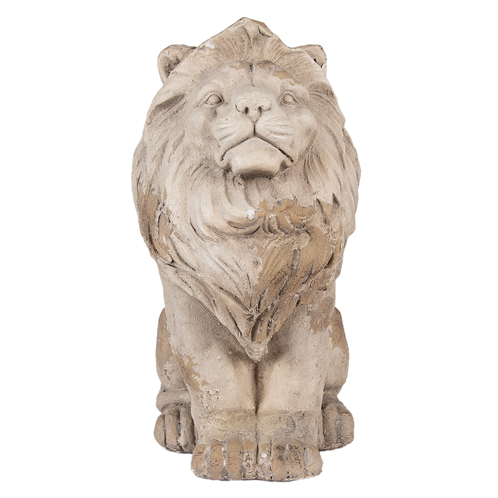 Clayre & Eef | Decoratie Leeuw Beige 31x20x41 cm | 6MG0135