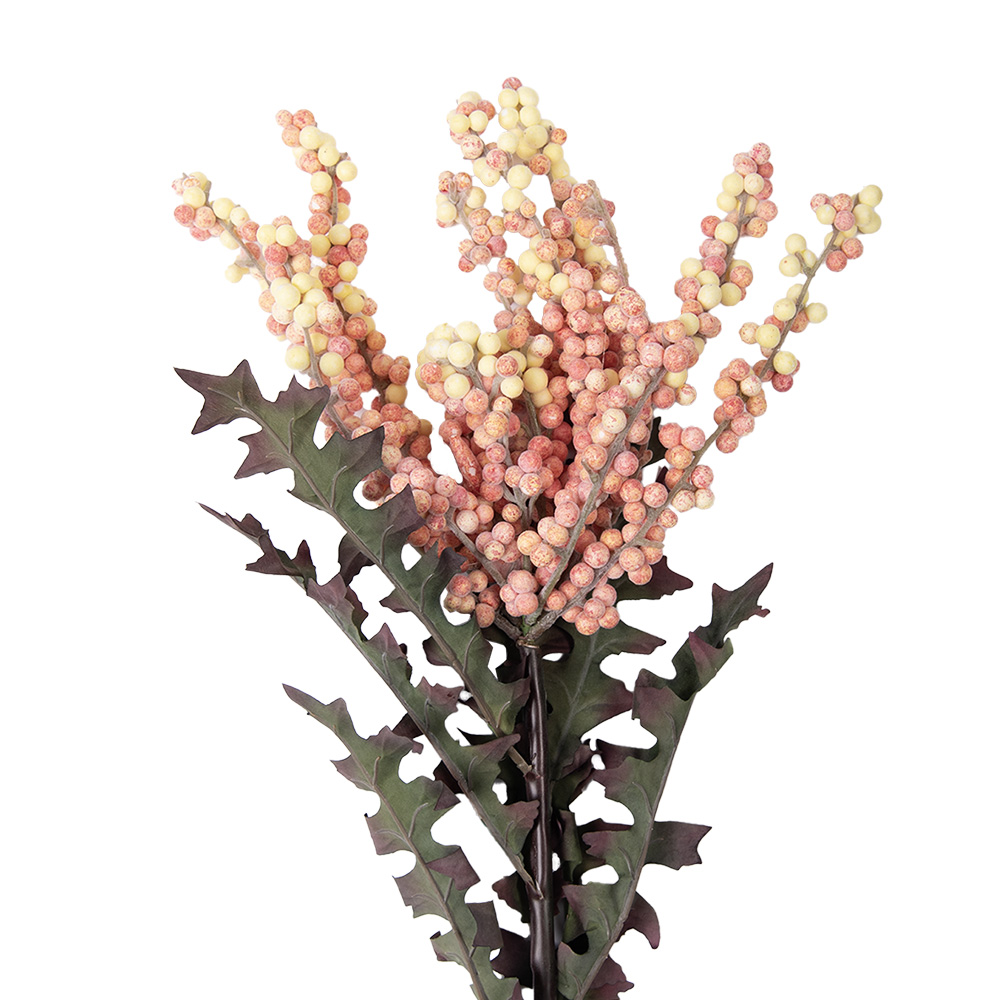 Clayre & Eef | Decoratie tak met bloemen Roze Groen 20x20x103 cm | 6PL0329P