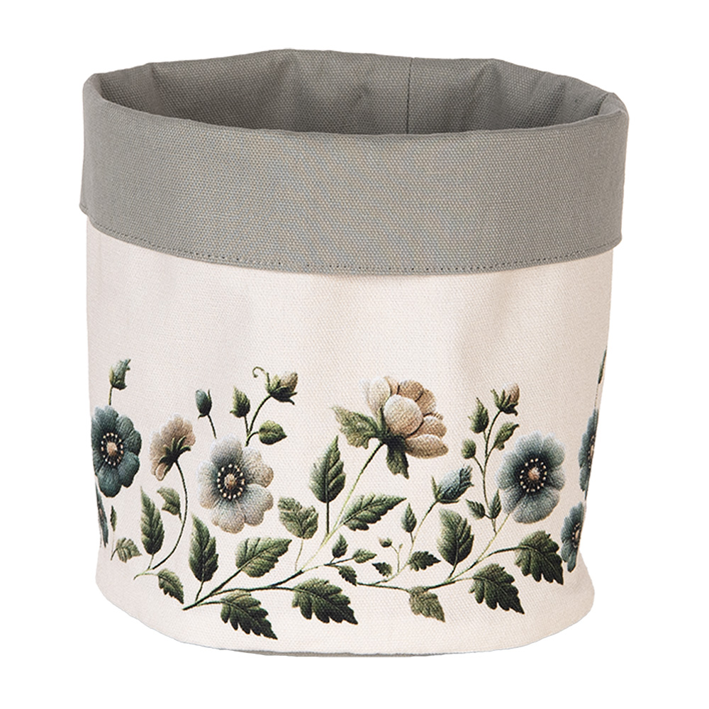 Clayre & Eef | Broodmandje Beige Groen &oslash; 15x16 cm | GTB50