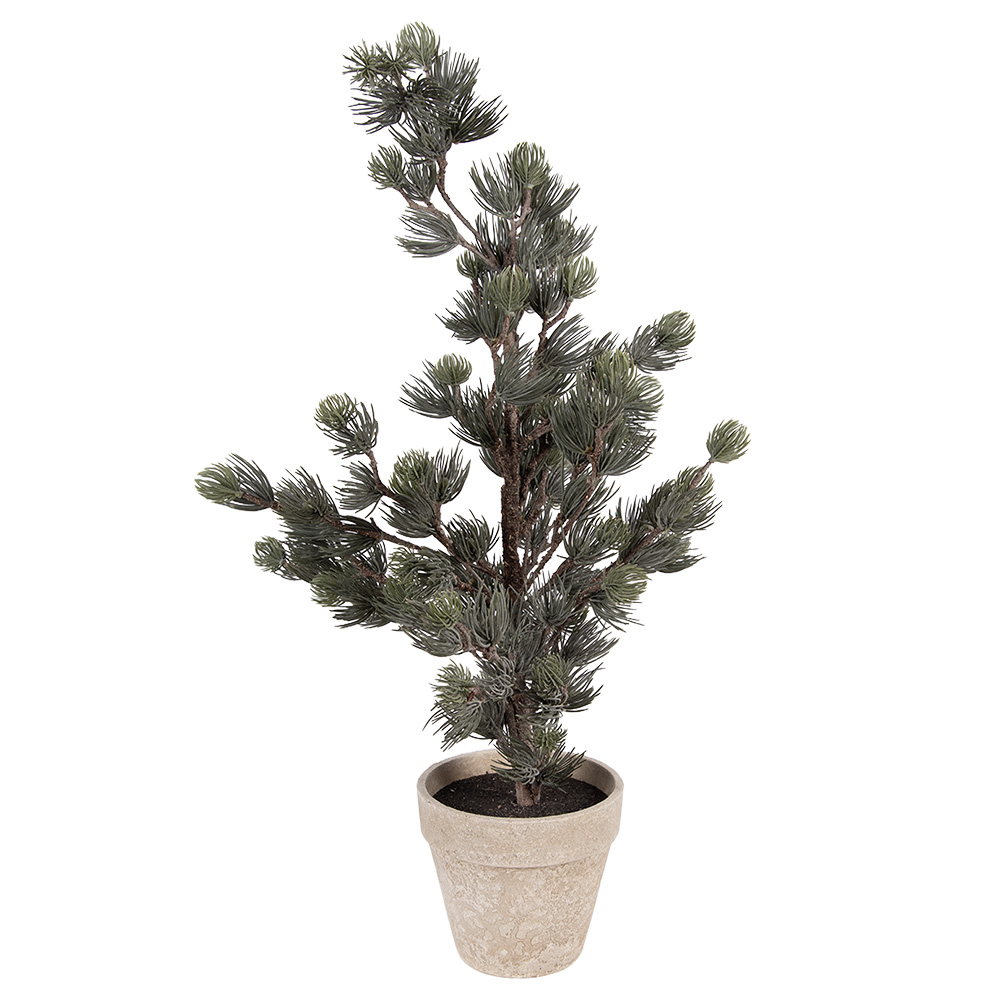 Clayre & Eef | Decoratie Boom Groen Bruin 30x30x65 cm | 50832