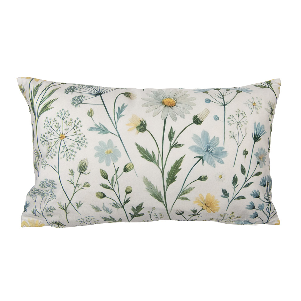 Clayre & Eef | Kussenhoes Beige Groen 35x50 cm | KT036.058