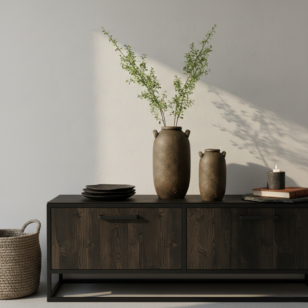 Brynxz Rustieke Vaas Majestic Brown - Maat M & L  - Landelijke Kruik