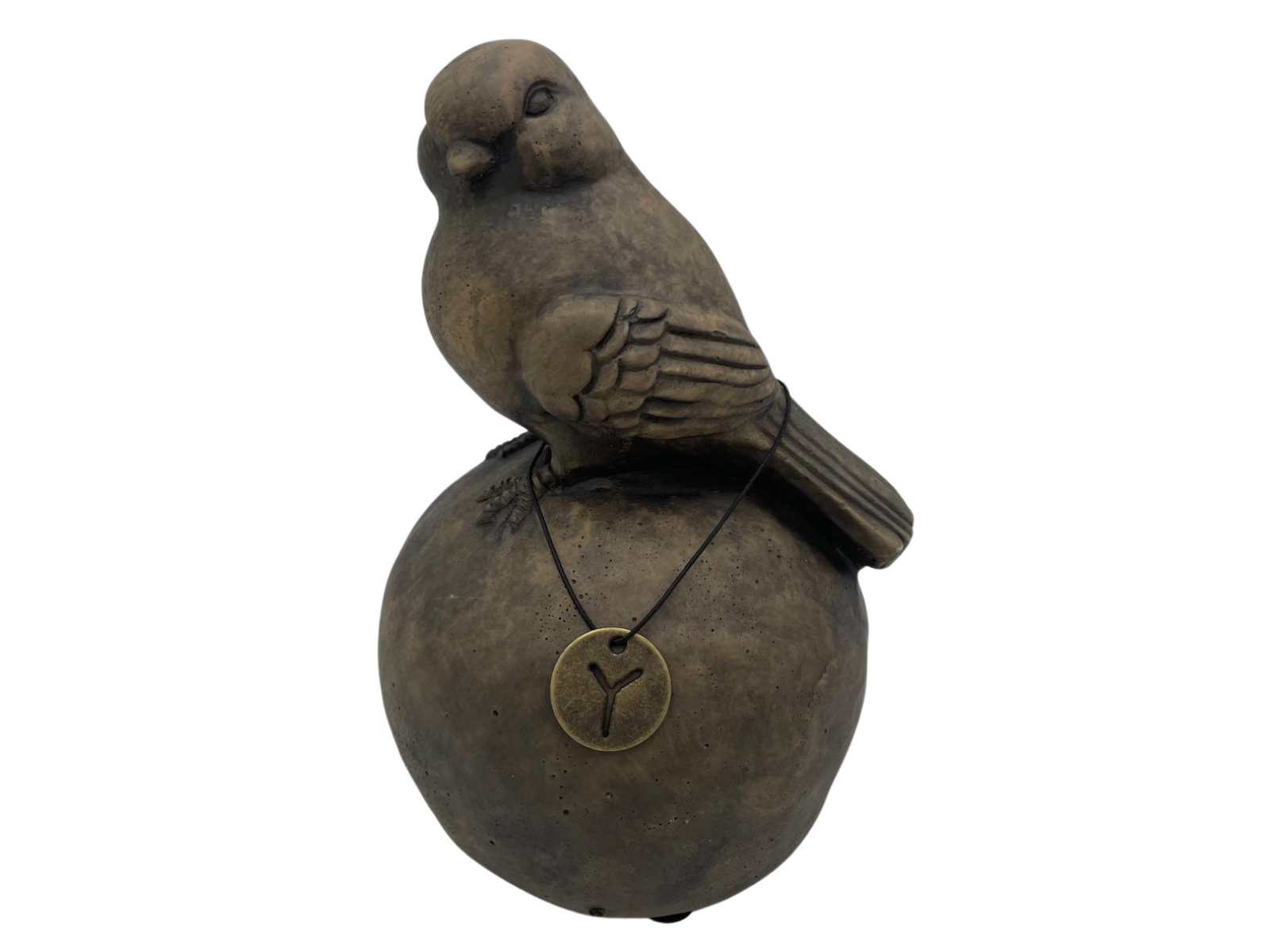 Brynxz Bird At A Ball - Majestic Vintage - Decoratief Vogelbeeldje 20cm - Bruin