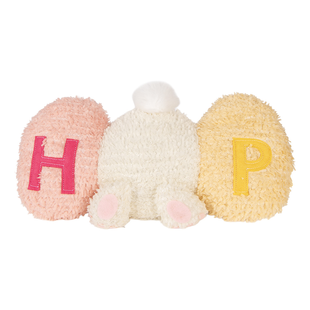 Clayre & Eef | Kussen Konijn Wit Roze 36x12x20 cm | TW0635