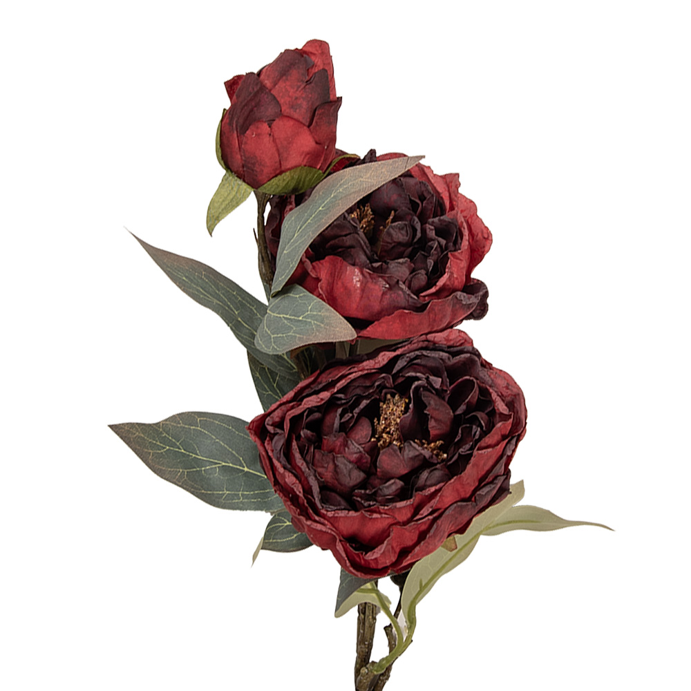 Clayre & Eef | Decoratie tak met bloemen Rood Groen 16x16x72 cm | 5PL0242R