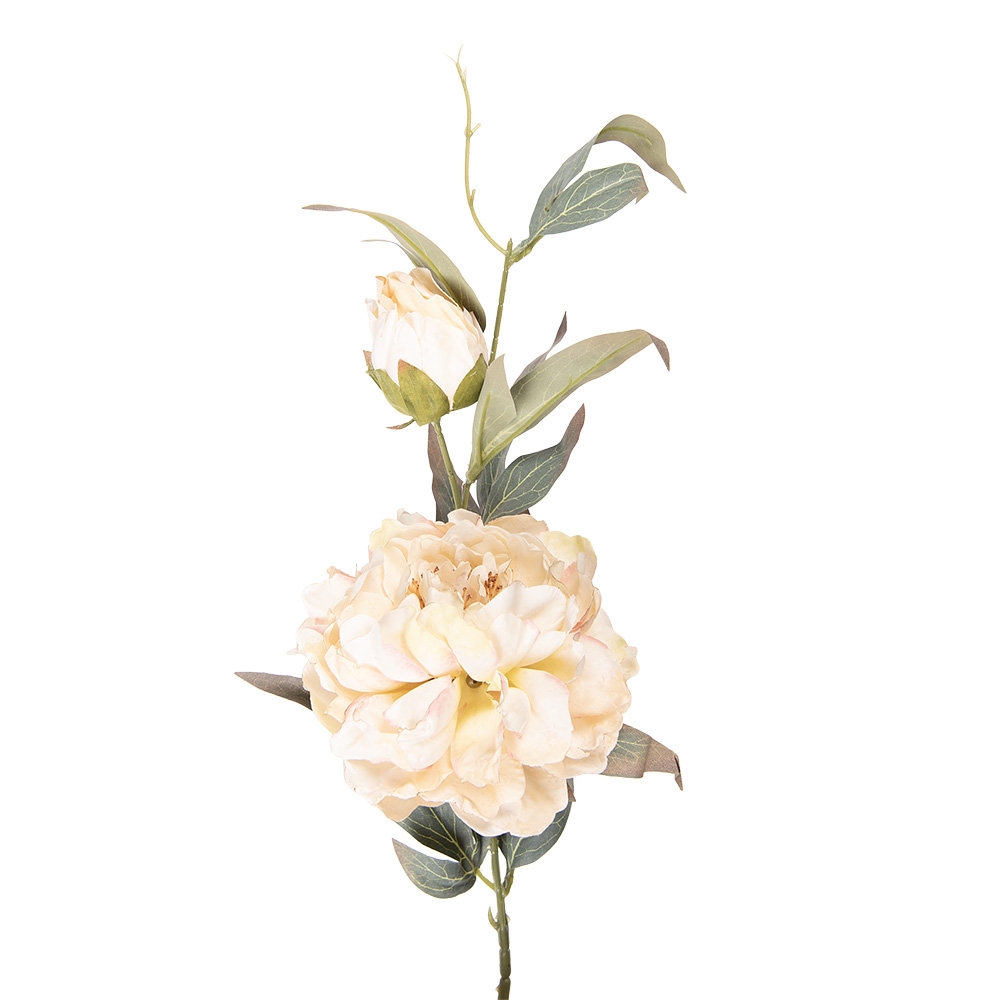 Clayre & Eef | Decoratie tak met bloemen Beige Groen 14x14x78 cm | 5PL0244BE