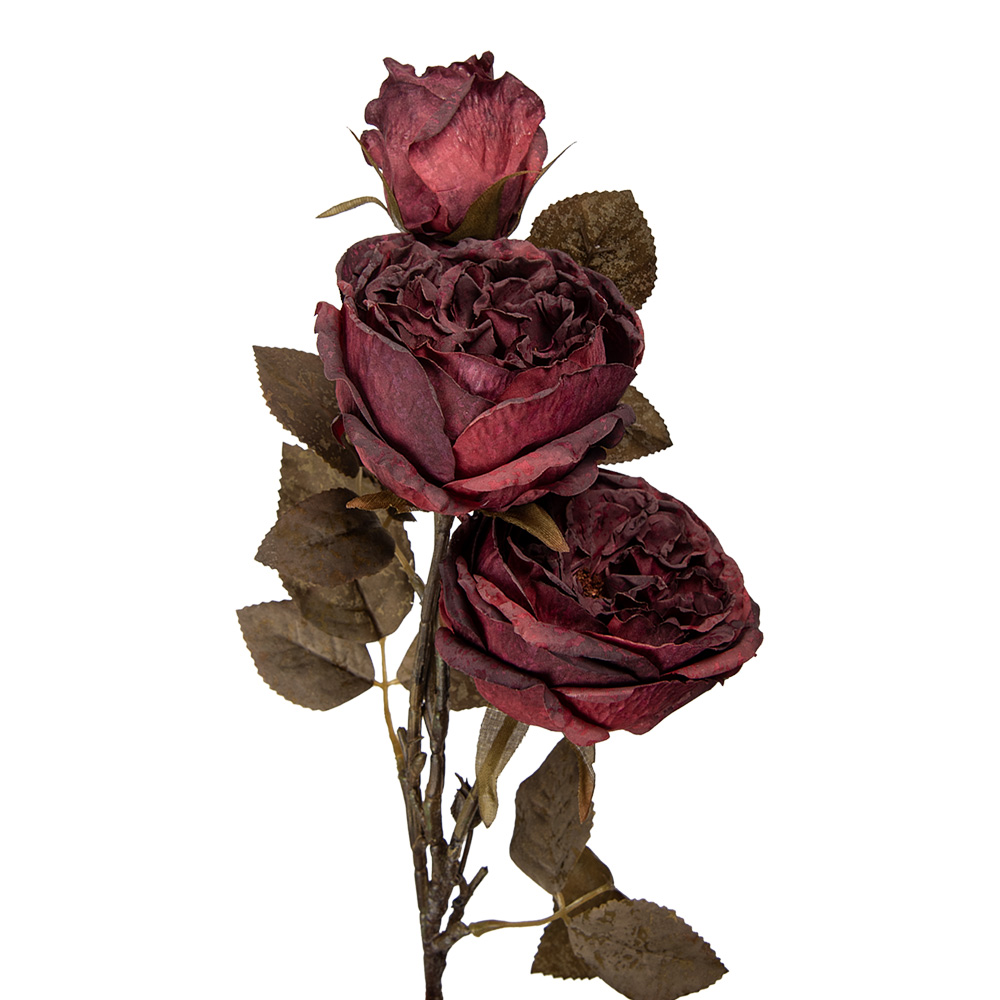 Clayre & Eef | Decoratie tak met bloemen Rood Groen 12x15x70 cm | 5PL0245R