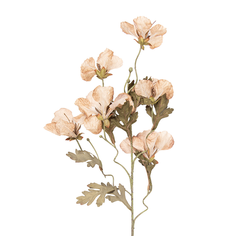 Clayre & Eef | Decoratie tak met bloemen Beige Groen 8x20x82 cm | 5PL0249BE