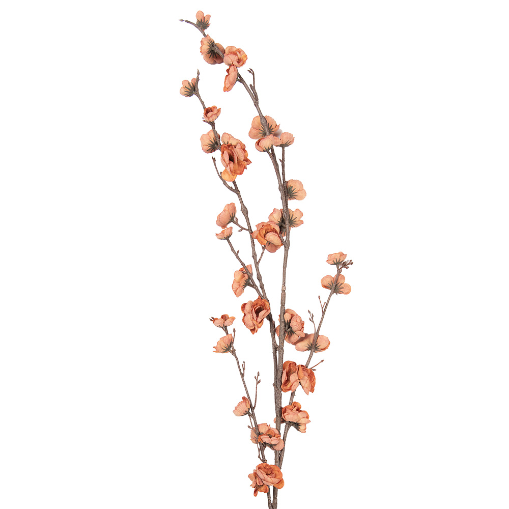 Clayre & Eef | Decoratie tak met bloemen Oranje Bruin 8x15x120 cm | 5PL0254O