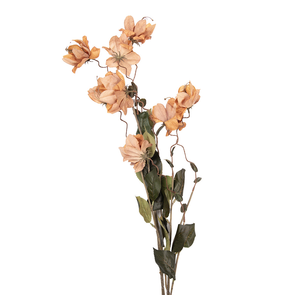 Clayre & Eef | Decoratie tak met bloemen Bruin Groen 14x14x120 cm | 5PL0258BR