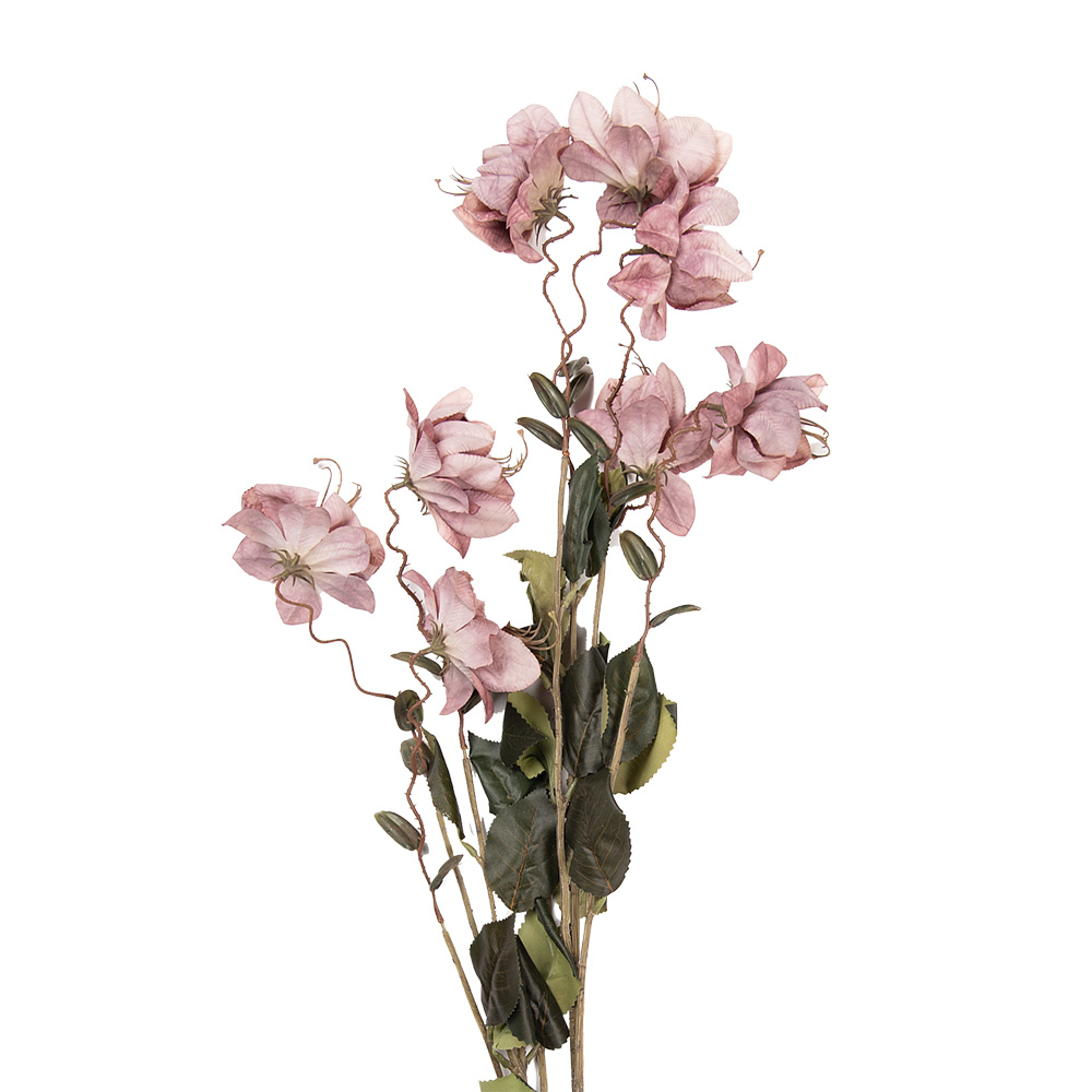 Clayre & Eef | Decoratie tak met bloemen Roze Groen 14x14x120 cm | 5PL0258DP