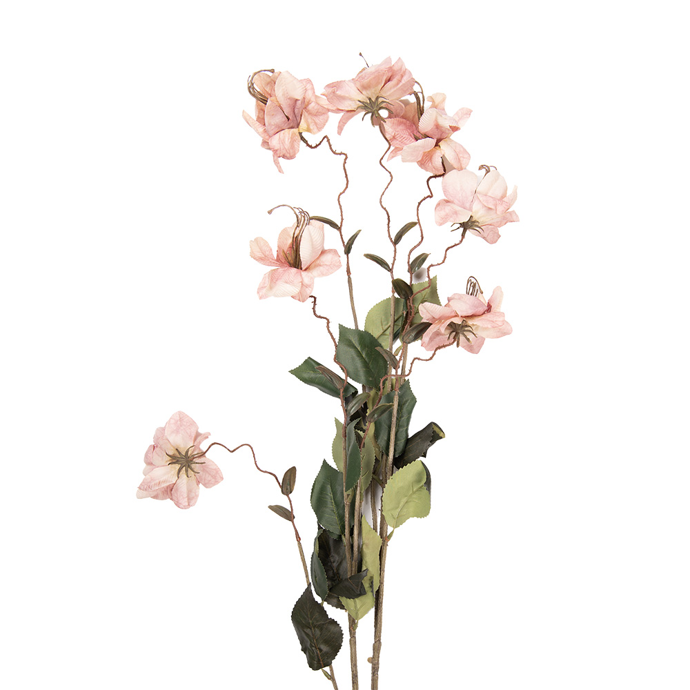 Clayre & Eef | Decoratie tak met bloemen Roze Groen 14x14x120 cm | 5PL0258P